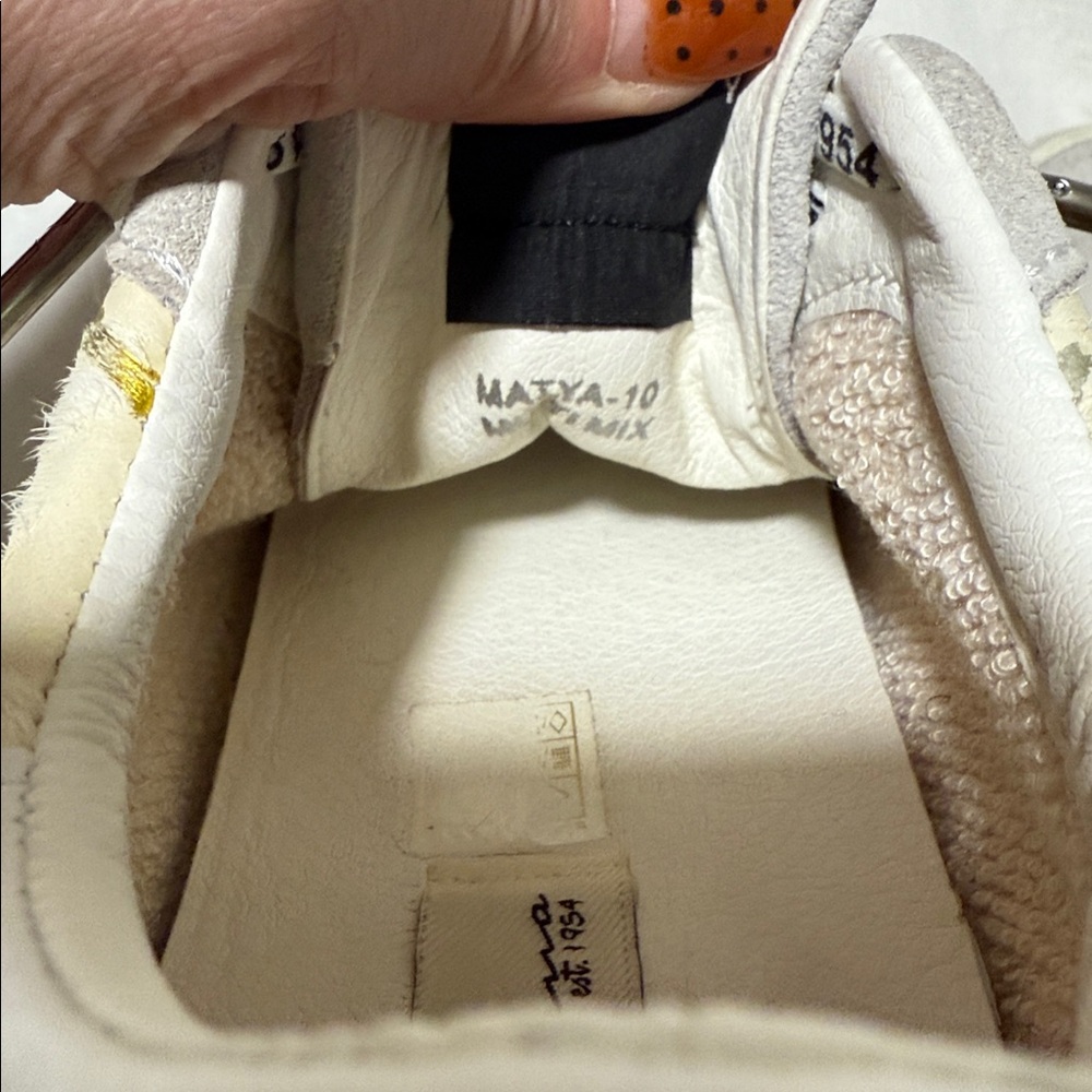 Women’s Vintage Havana Matya-9 Shoes 1954 White Fur Star Rainbow Tennis Sneaker - Picture 4 of 4